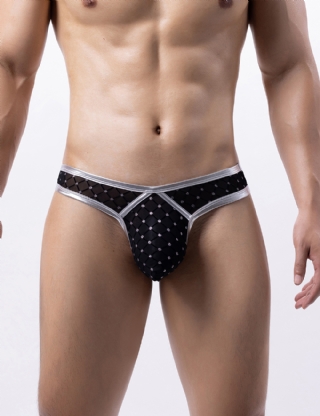 Silver Sexy Leather Underwear for Man