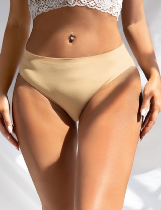 Beige Solid Color High Quality Underwear