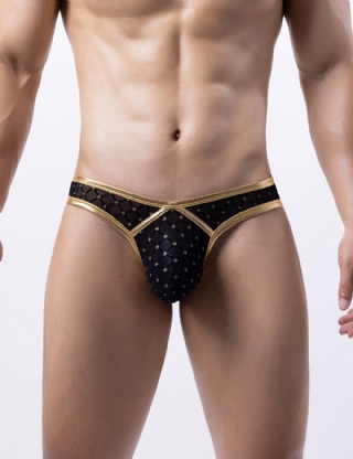 Gold Sexy Leather Underwear for Man